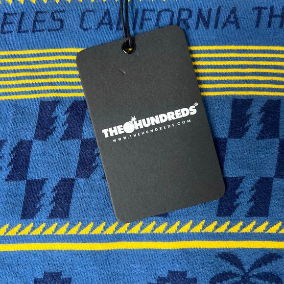 The Hundreds Men's Blue/Yellow Short Sleeve 100% Cotton T-Shirt Size Small NEW - Picture 4 of 10